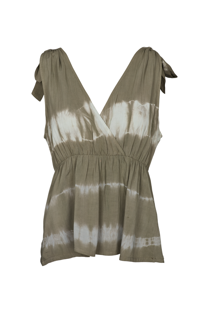Basic Apparel Orchid Top Toppe 593 Tie Dye Vetiver